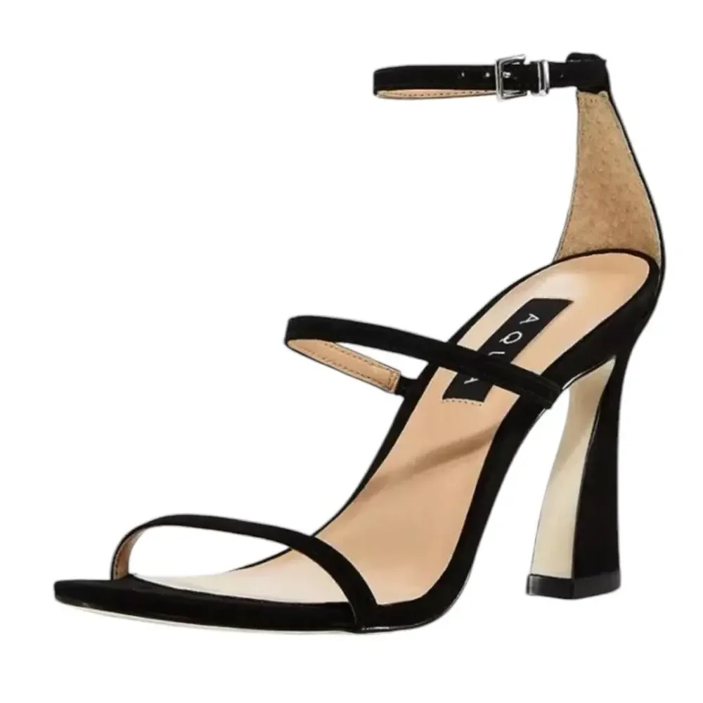 Aqua Jenni Strappy Flared Heels Ankle Strap NEW Size 10 Elegant Dressy Evening